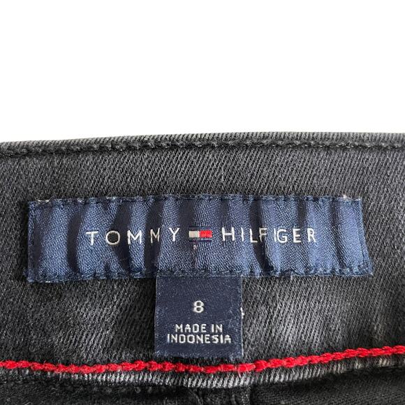 TOMMY HILFIGER Women's Gramercy Mid Rise Skinny Pull On Jeggings Jeans Black 8 - Picture 7 of 11